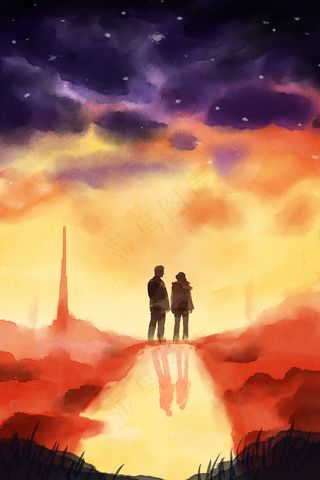 唯美星空下的情侣