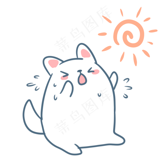 晒太阳的小萨摩