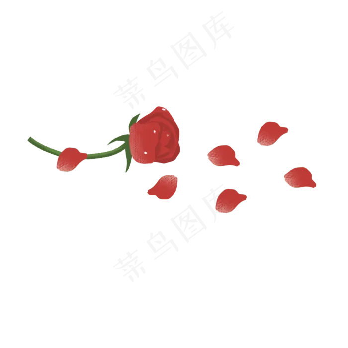 手绘玫瑰花瓣png素材(2000X2000(DPI:300))psd模版下载