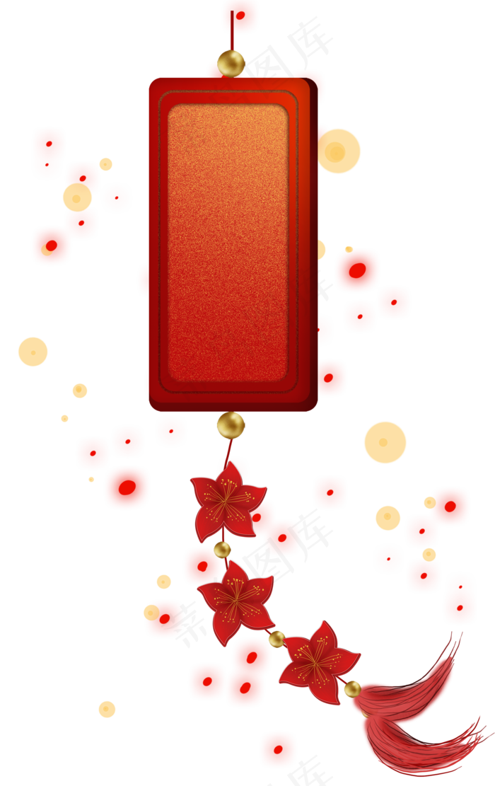 新年元宵节挂饰桃花古风文本框,免抠元素(2000X3174(DPI:299))psd模版下载
