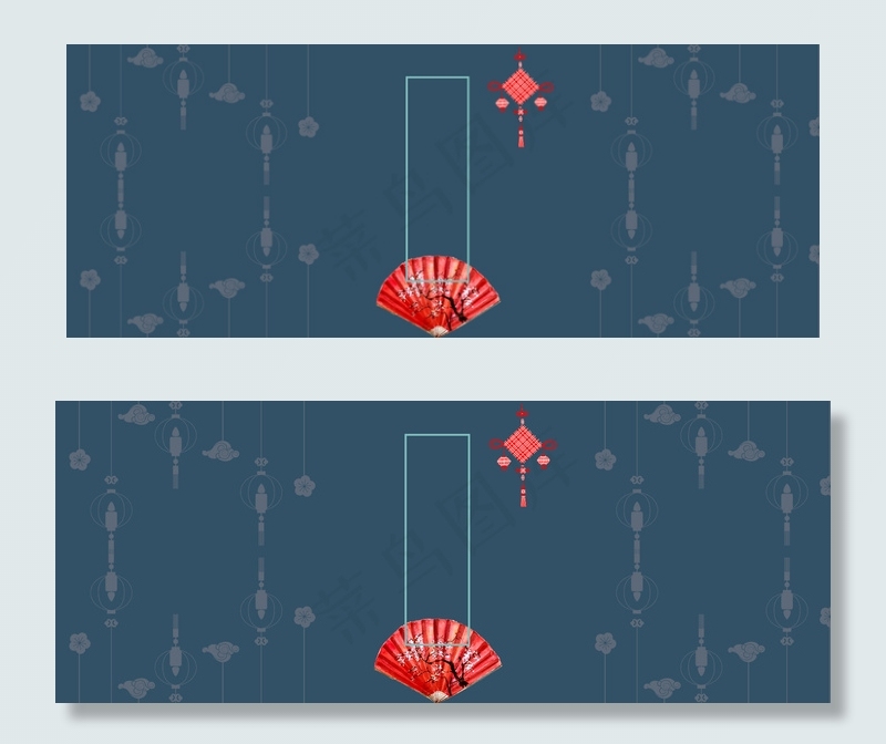 元旦节蓝色复古背景banner