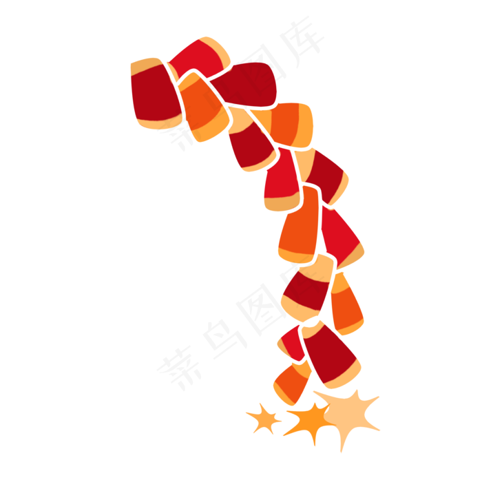 新年春节暖色创意鞭炮,免抠元素