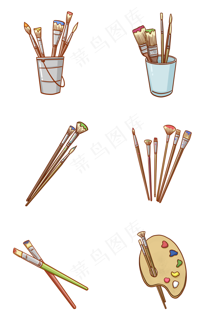 绘画培训班画笔组图(2000X3020(DPI:300))psd模版下载