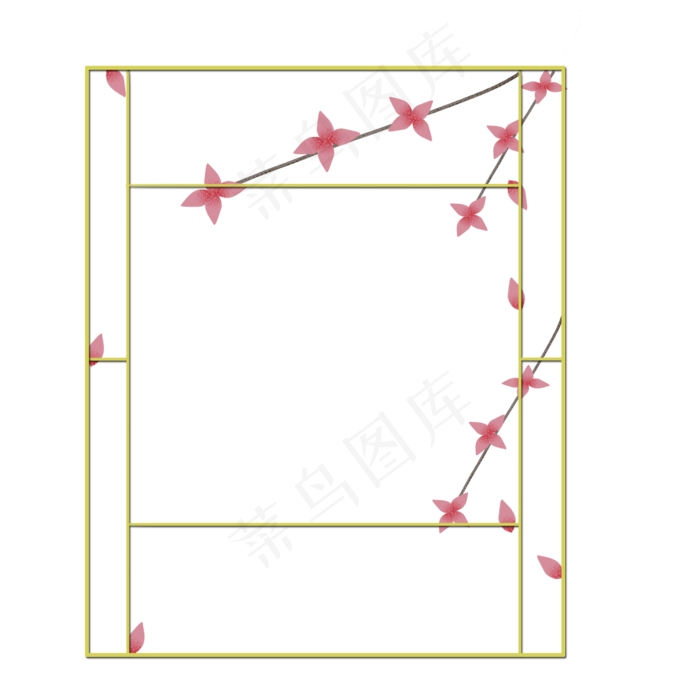 清明节边框png素材(2000X2000(DPI:300))psd模版下载