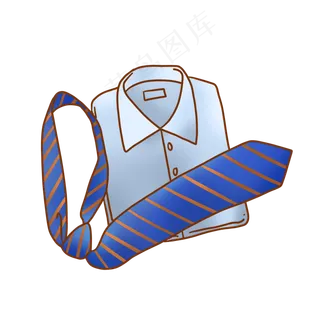 父亲节衬衫和领带PNG免抠素材