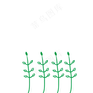 叶子装饰图案小草苗