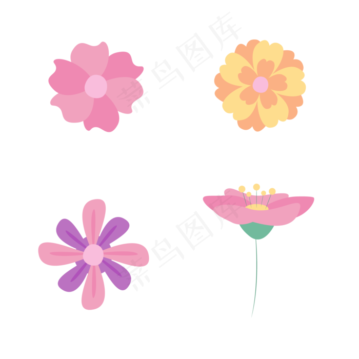 夏季夏天花儿图标免扣素材