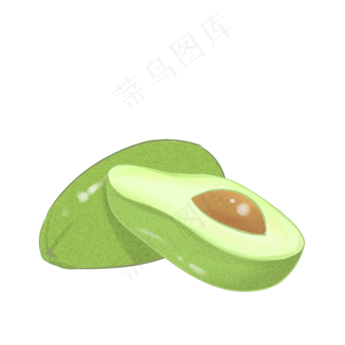 水果牛油果绿色