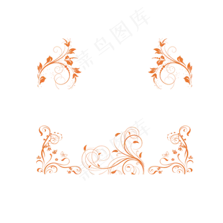 花卉边框欧式花纹元素