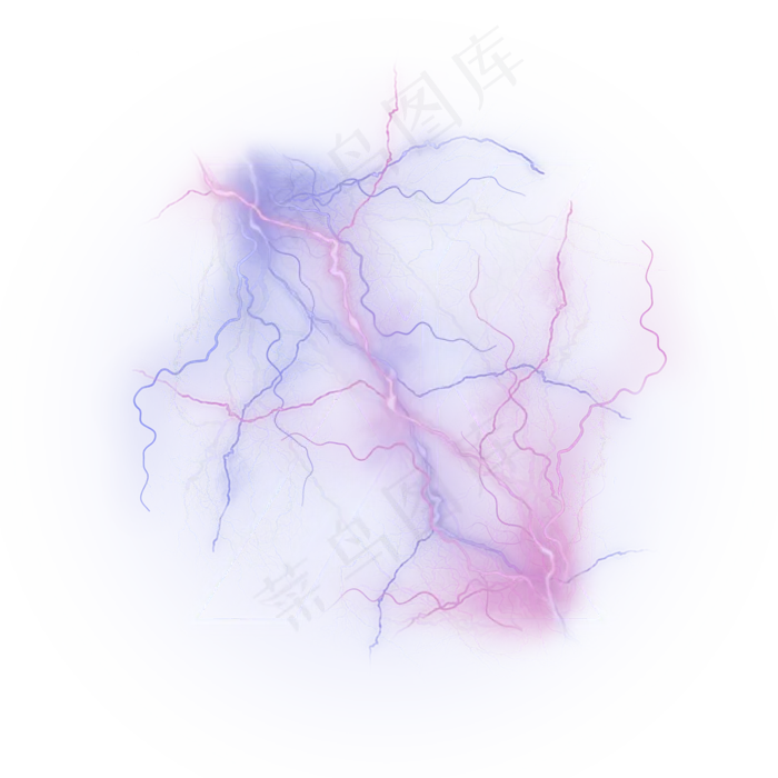 炫酷闪电蓝色紫色字母X(3000X3000(DPI:300))psd模版下载