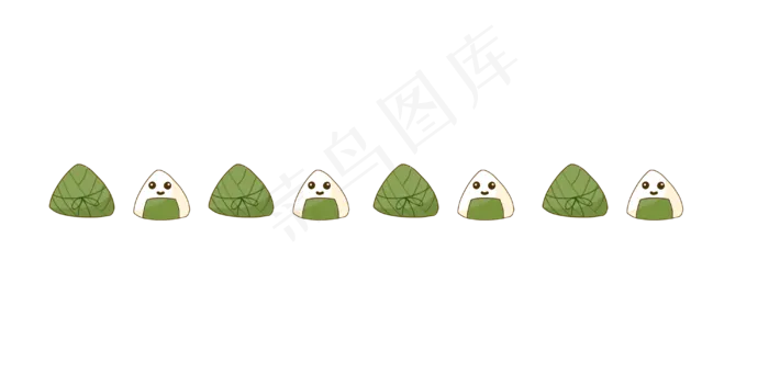 绿色的粽子分割线(4000X2000(DPI:300))psd模版下载