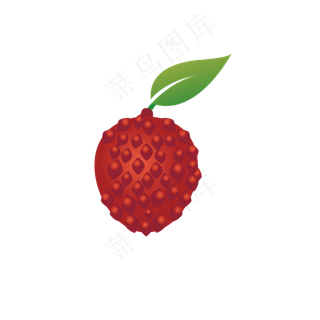 荔枝造型水果元素