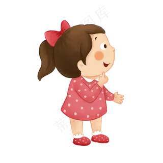 扎马尾可爱女孩