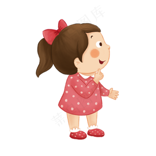 扎马尾可爱女孩