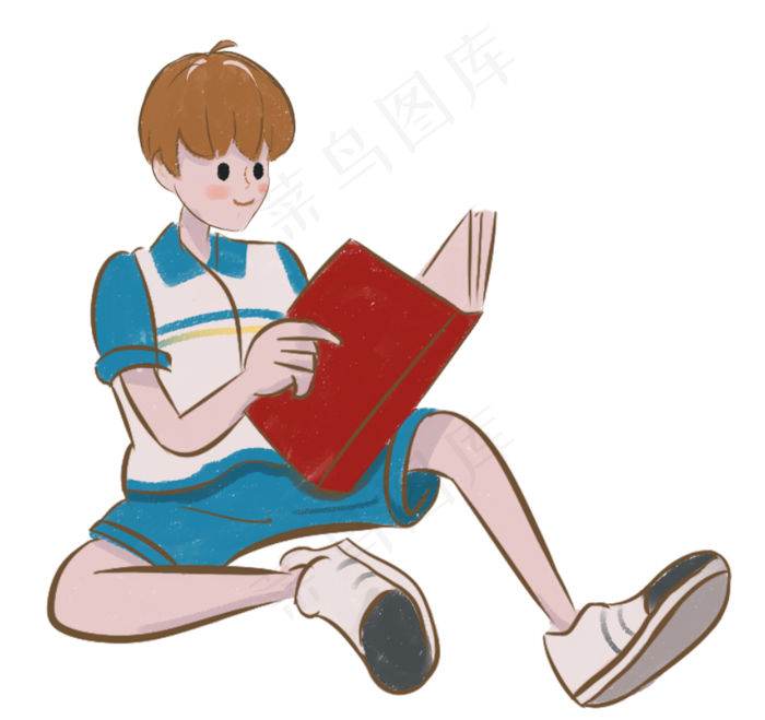 男孩认真读书(1016X956(DPI:300))psd模版下载