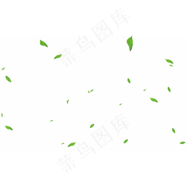 教师节绿色漂浮叶子装饰免费下载