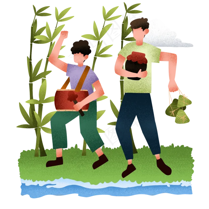 端午节庆祝男孩(2000X2000(DPI:300))psd模版下载