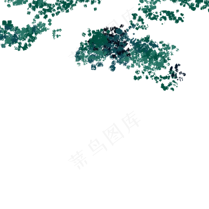 卡通春天绿叶叶子(2000X2000(DPI:300))psd模版下载