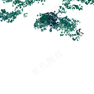 卡通春天绿叶叶子