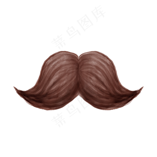 父亲节水彩胡子PNG免抠素