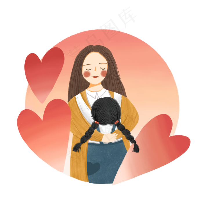 母爱母亲节爱心温暖(3000X3000(DPI:300))psd模版下载