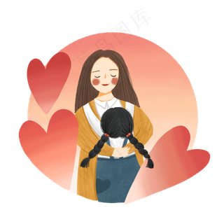 母爱母亲节爱心温暖