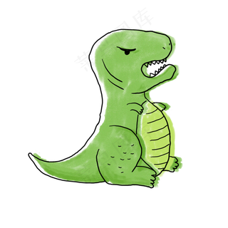 绿色可爱小恐龙