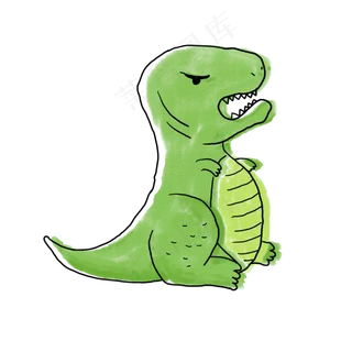 绿色可爱小恐龙