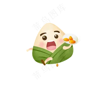 端午节大粽子端着豆子素材