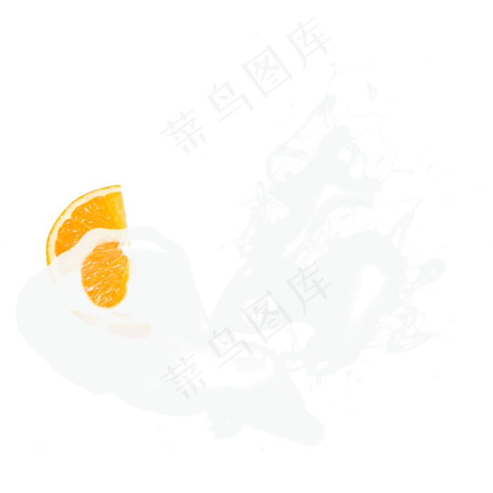 流动的牛奶与橘子瓣元素(2000X2000(DPI:300))psd模版下载
