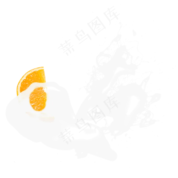 流动的牛奶与橘子瓣元素(2000X2000(DPI:300))psd模版下载
