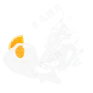 流动的牛奶与橘子瓣元素