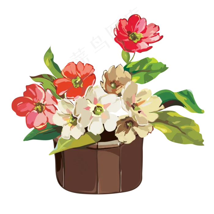油画花朵花卉(2679X2200(DPI:300))ai矢量模版下载