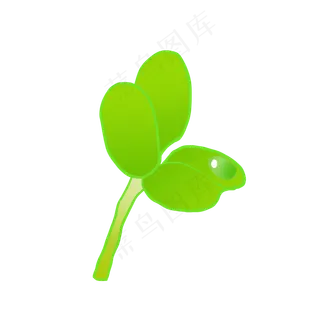 春天嫩绿叶片舒展