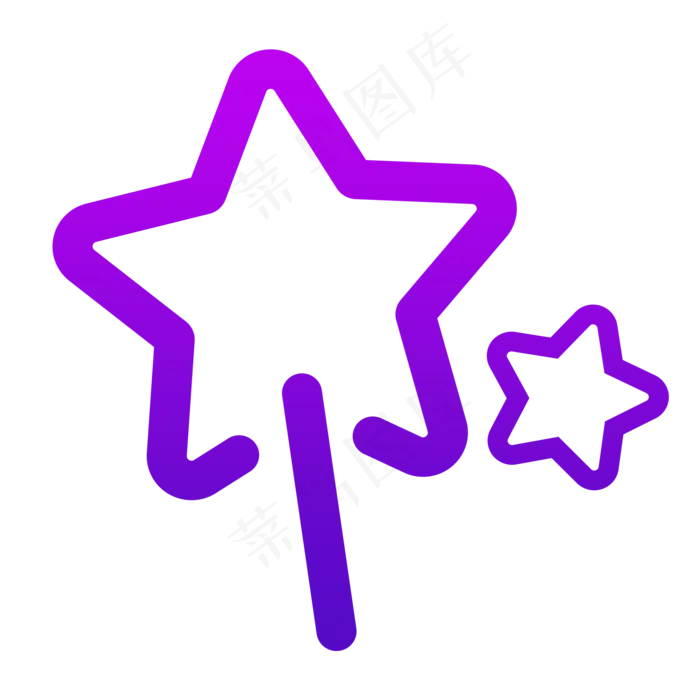 卡通蓝色的五星形造型(2000X2000(DPI:300))psd模版下载