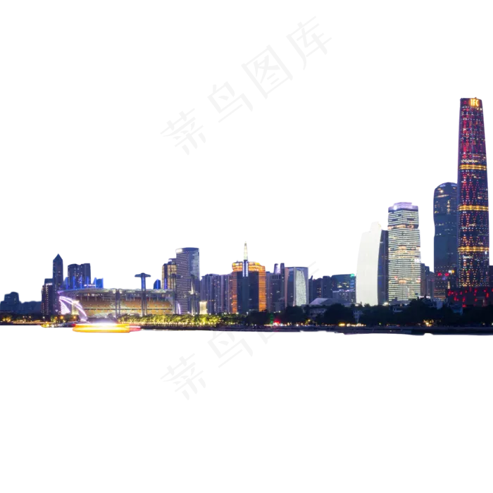 珠江城市,免抠元素(2000*2000px 300 dpi )psd模版下载
