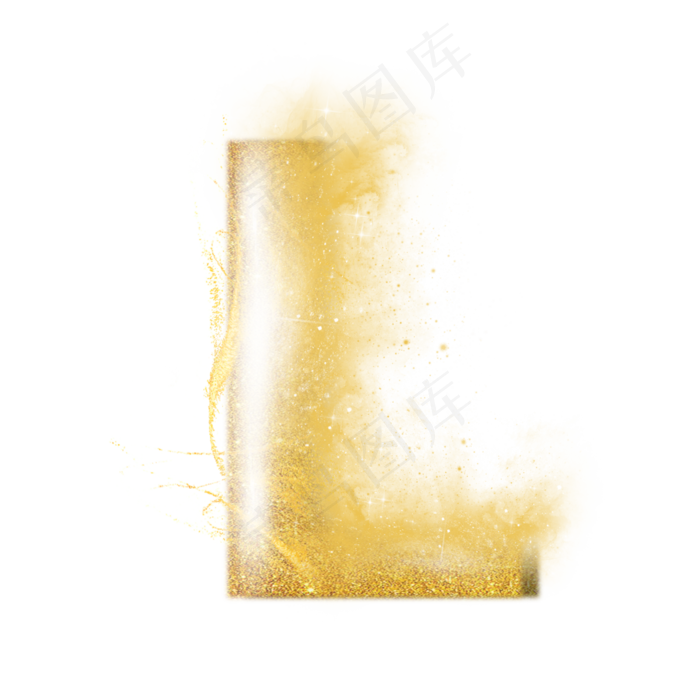 炫酷金色沙子光效字母L