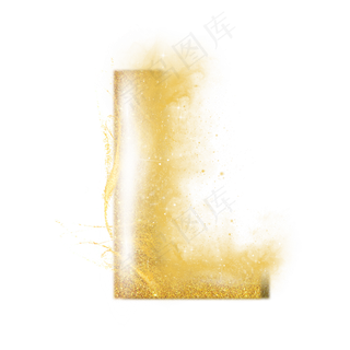 炫酷金色沙子光效字母L