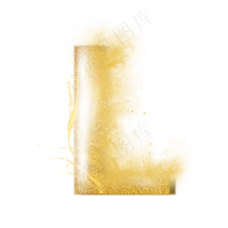 炫酷金色沙子光效字母L