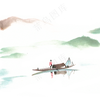 水墨画山水之间