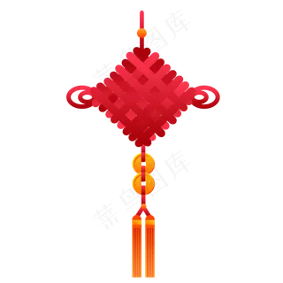 中国风矢量喜庆春节钱币中国结,免抠元素