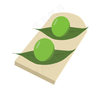 清明节一团青团素材