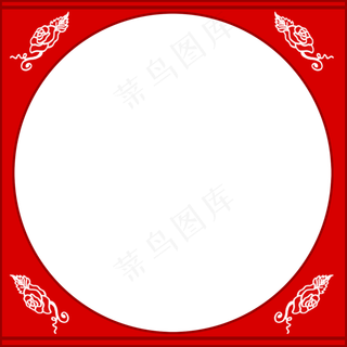 情人节玫瑰红色边框