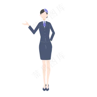 女神节空乘员PNG,免抠元素