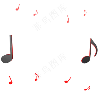立体3D音符音乐节素材C4D音符电商�,免抠元素