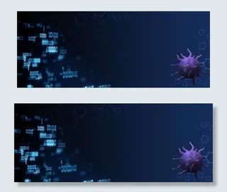 医疗病毒科技感深色banner