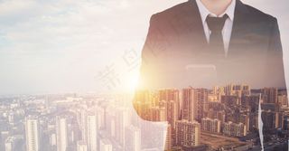 创意合成商人与城市