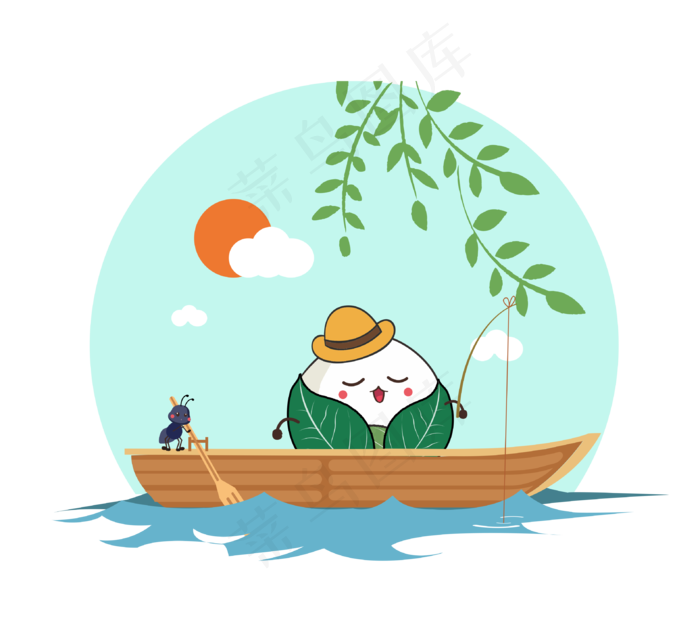 端午节可爱粽子卡通