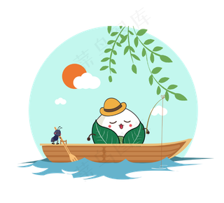 端午节可爱粽子卡通