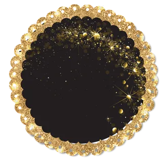 黑金炫酷光晕边框装饰,免抠元素